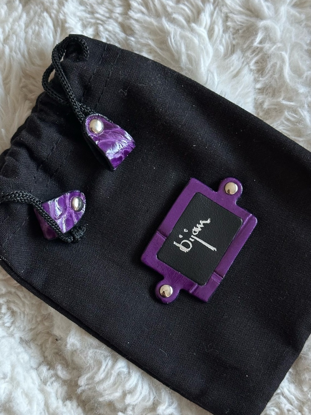 BIJAN PURPLE ALLIGATOR CARD HOLDER - Picture 5 of 12